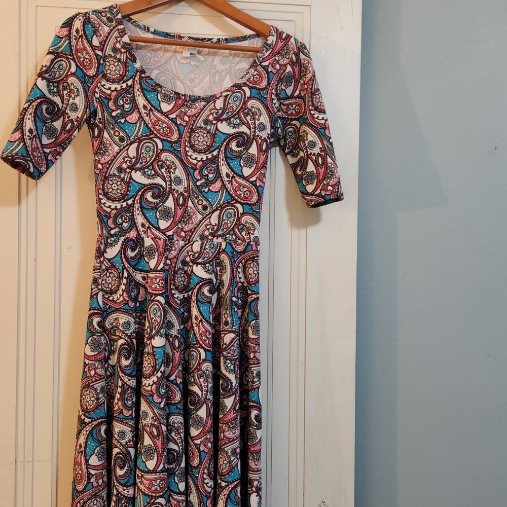 EUC LuLaRoe Pink/Blue Dress